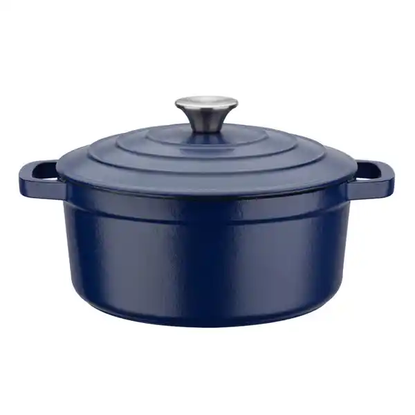 Bild 1 von GSW Kochtopf Blue Magic, Dunkelblau, Metall, 2,2 L, ISO 9001, backofengeeignet, kratzfest, hitzebeständige Griffe, rostfrei, hitzebeständig, geschmacksneutral, PFOA-frei, optimale Wärmeverteilung,