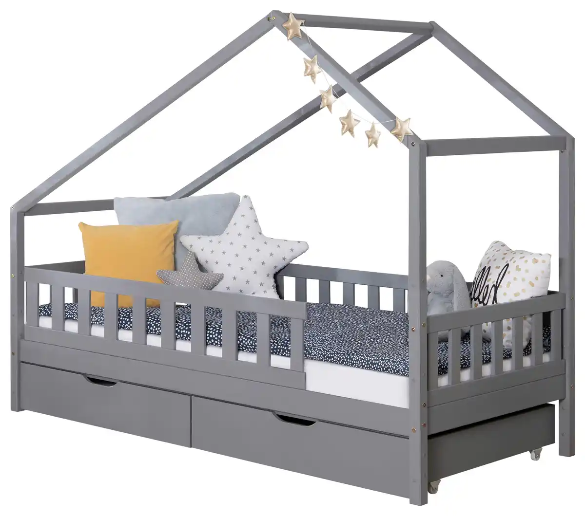 Bild 1 von Hausbett Lou ca. 100x200 cm Holz Hellgrau, Hellgrau