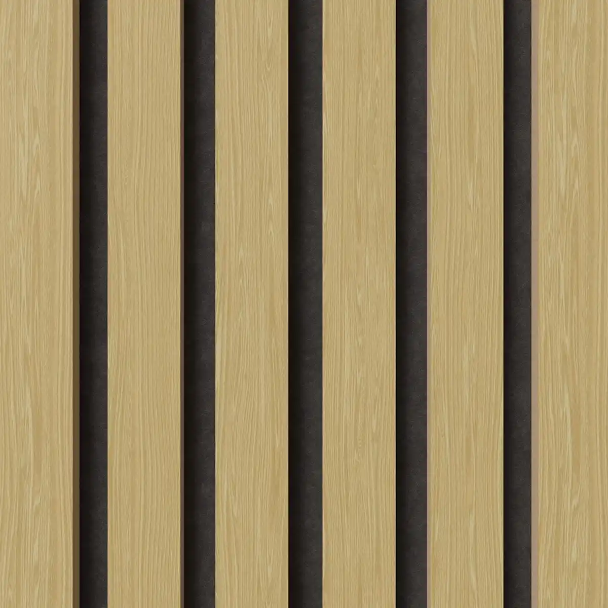 Bild 3 von Akustikpaneel Wandverkleidung Eiche MDF Natur Akustikfilz Schwarz 119,8 cm