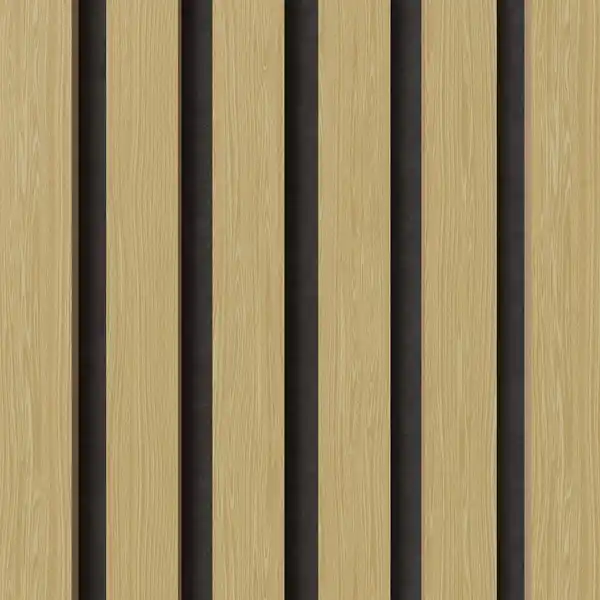 Bild 3 von Akustikpaneel Wandverkleidung Eiche MDF Natur Akustikfilz Schwarz 119,8 cm