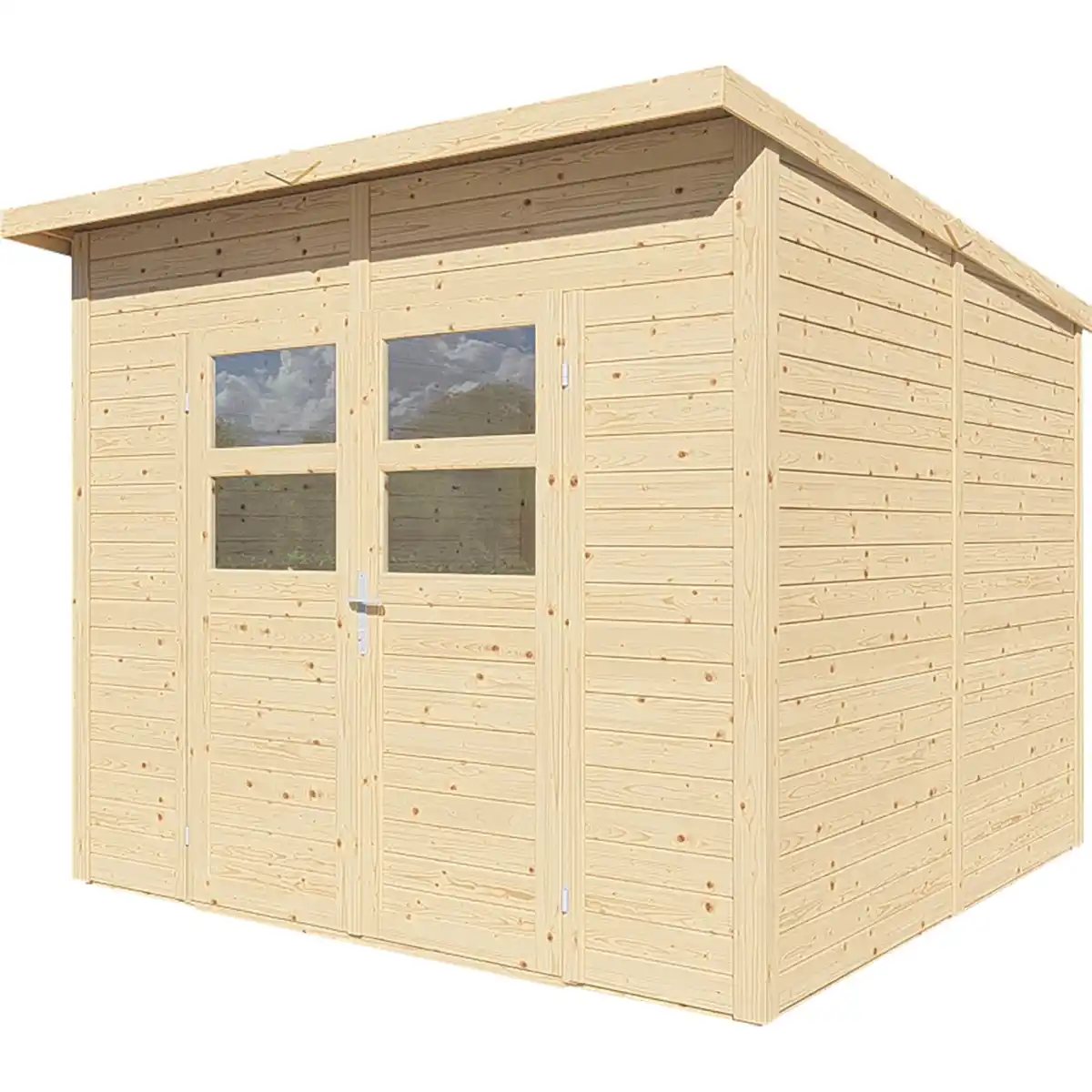 Bild 2 von Bertilo Holz-Gartenhaus Felix 245 cm x 239 cm Natur FSC®