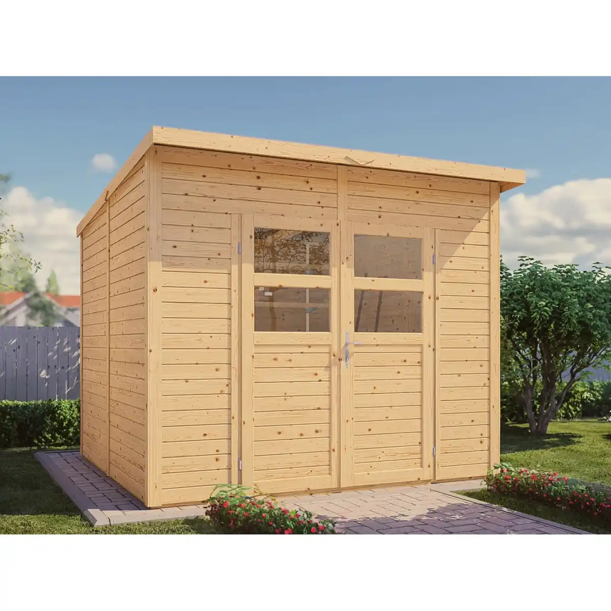 Bild 1 von Bertilo Holz-Gartenhaus Felix 245 cm x 239 cm Natur FSC®