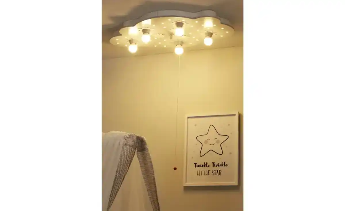 Bild 1 von Deckenleuchte Sternenhimmel Holz weiß