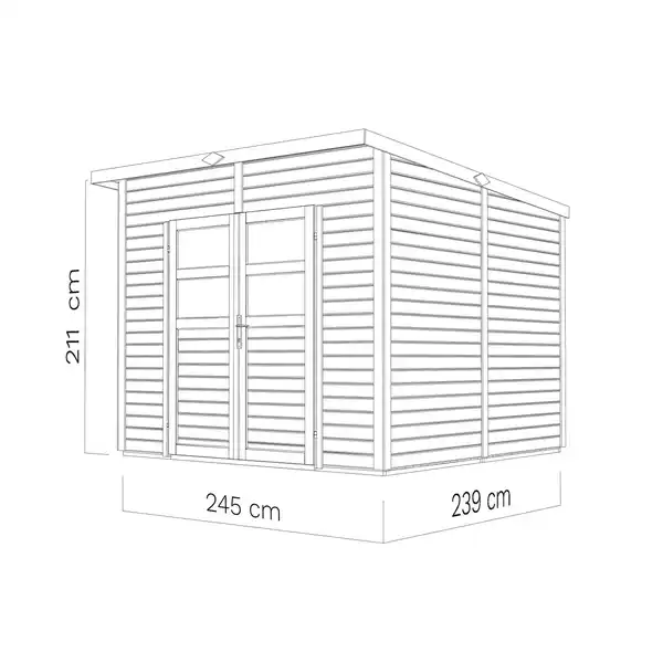 Bild 4 von Bertilo Holz-Gartenhaus Felix 245 cm x 239 cm Natur FSC®