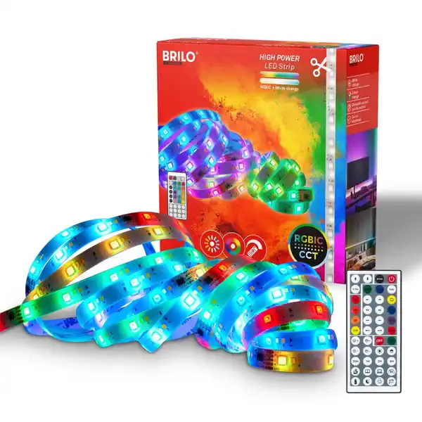 Bild 1 von Brilo LED-Band RGBIC CCT 24 W Weiß 5 m