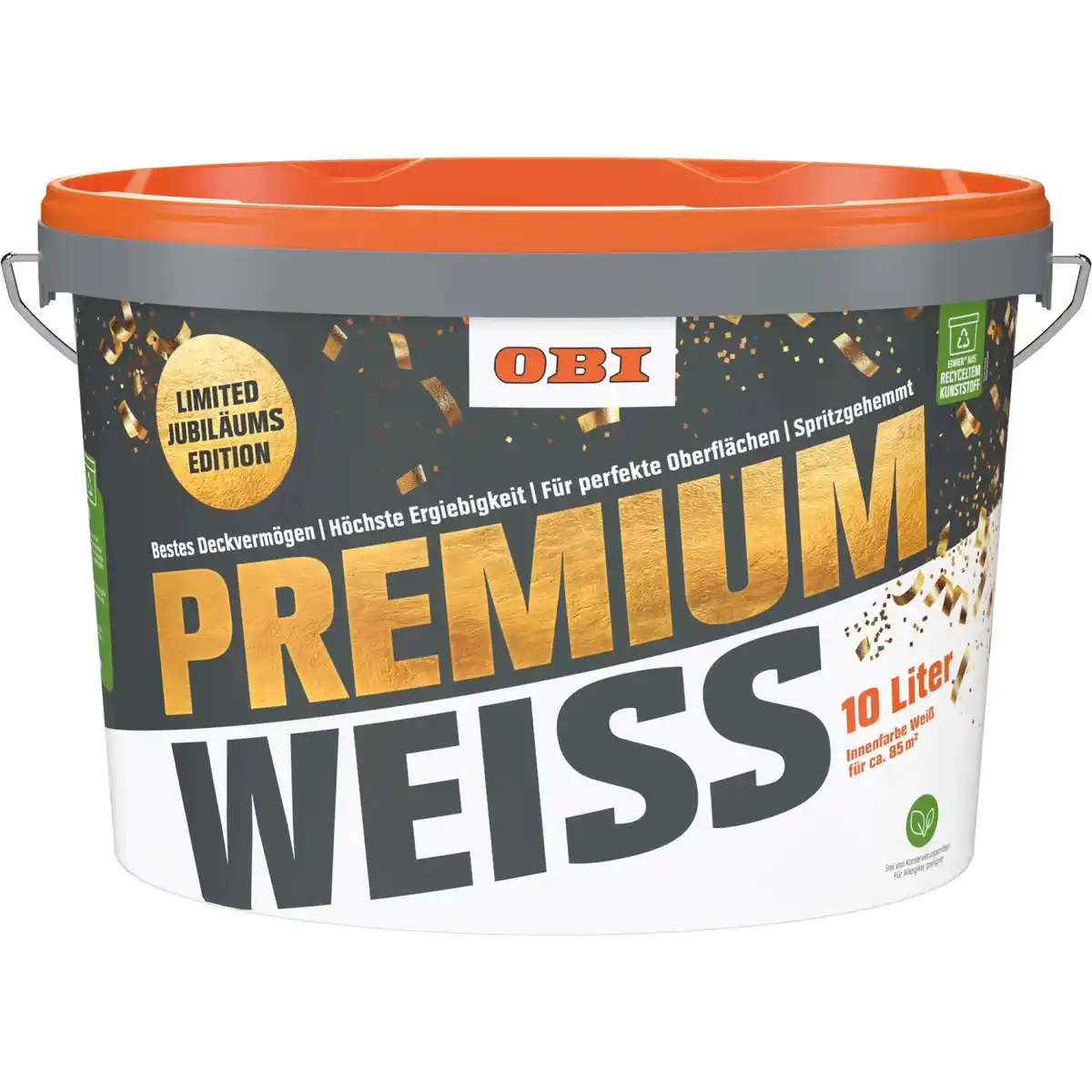 Bild 1 von OBI Wandfarbe Premiumweiß Jubiläums Edition 10 l