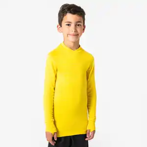 KIPSTA Kinder Fußball Funktionsshirt langarm wärmend - Keepdry gelb