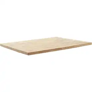 Carryhome Tischplatte, Wildeiche, Holz, Wildeiche, massiv, rechteckig, 75x4x120 cm, Esszimmer, Tische, Esstische, Tischsysteme, Tischplatte