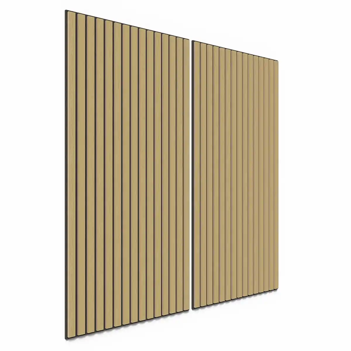 Bild 2 von Akustikpaneel Wandverkleidung Eiche MDF Natur Akustikfilz Schwarz 119,8 cm