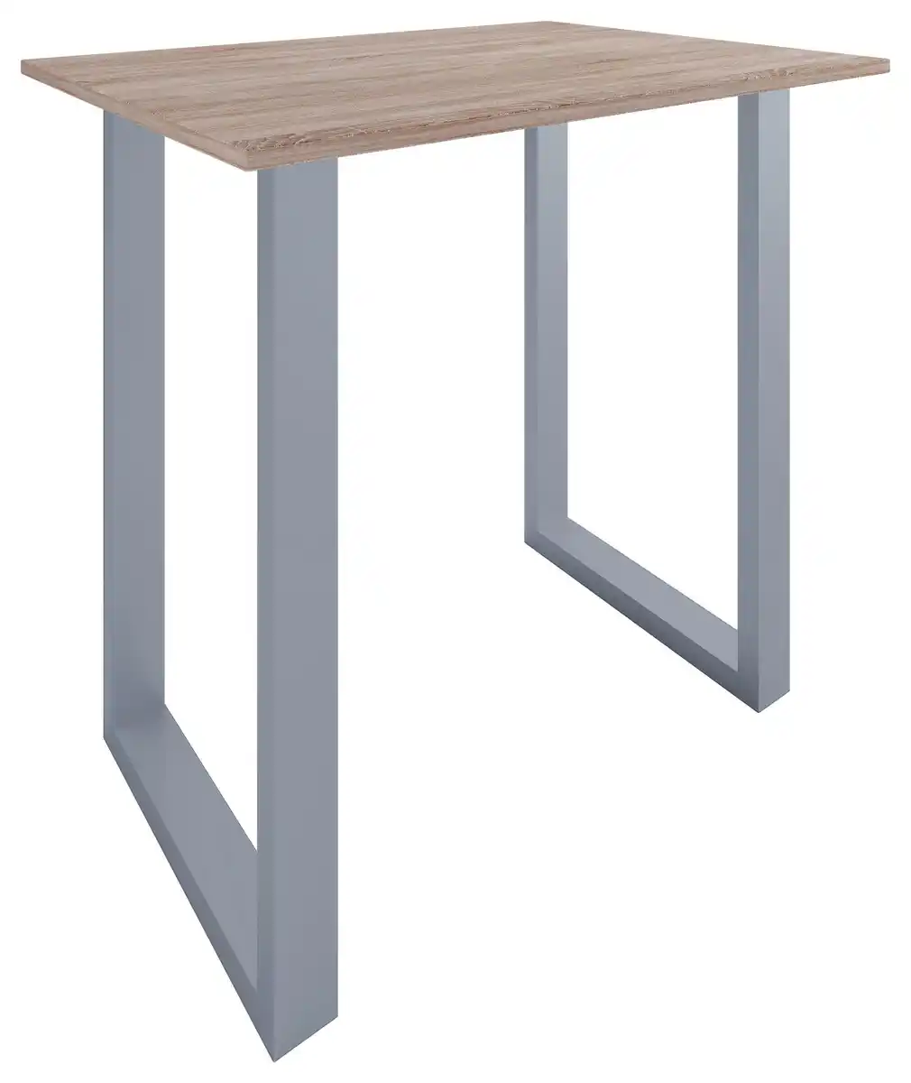 Bild 1 von Bartisch XONA Silber/ Eiche ca.110x102x80cm, Silberfarben, Sonoma Eiche