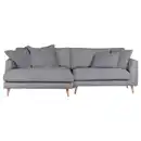 Bild 1 von Landscape Ecksofa Amaro, Grau, Textil, 3-Sitzer, Ottomane links, L-Form, 270x140 cm, Stoffauswahl, seitenverkehrt erhältlich, Rücken echt, Armteil links, rechts, Wohnzimmer, Sofas & Couches, Wohnla