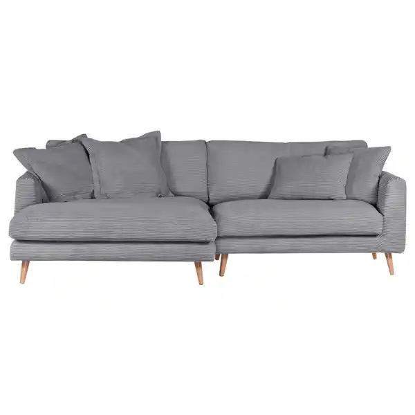 Bild 1 von Landscape Ecksofa Amaro, Grau, Textil, 3-Sitzer, Ottomane links, L-Form, 270x140 cm, Stoffauswahl, seitenverkehrt erhältlich, Rücken echt, Armteil links, rechts, Wohnzimmer, Sofas & Couches, Wohnla