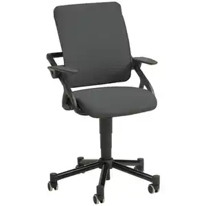Paidi Jugenddrehstuhl, Grau, Schwarz, Metall, Kunststoff, Textil, Drehkreuz, 58x83-97x60 cm, Oeko-Tex® Standard 100, Stoffauswahl, Sitzfläche 360° drehbar, Bezug abnehmbar, Arbeitszimmer, Bürost