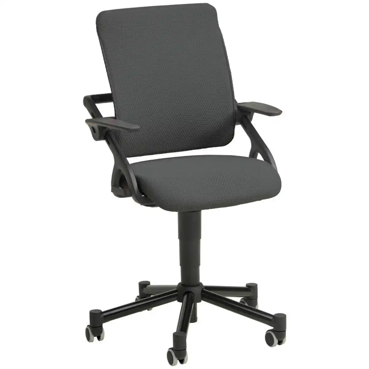 Bild 1 von Paidi Jugenddrehstuhl, Grau, Schwarz, Metall, Kunststoff, Textil, Drehkreuz, 58x83-97x60 cm, Oeko-Tex® Standard 100, Stoffauswahl, Sitzfläche 360° drehbar, Bezug abnehmbar, Arbeitszimmer, Bürost