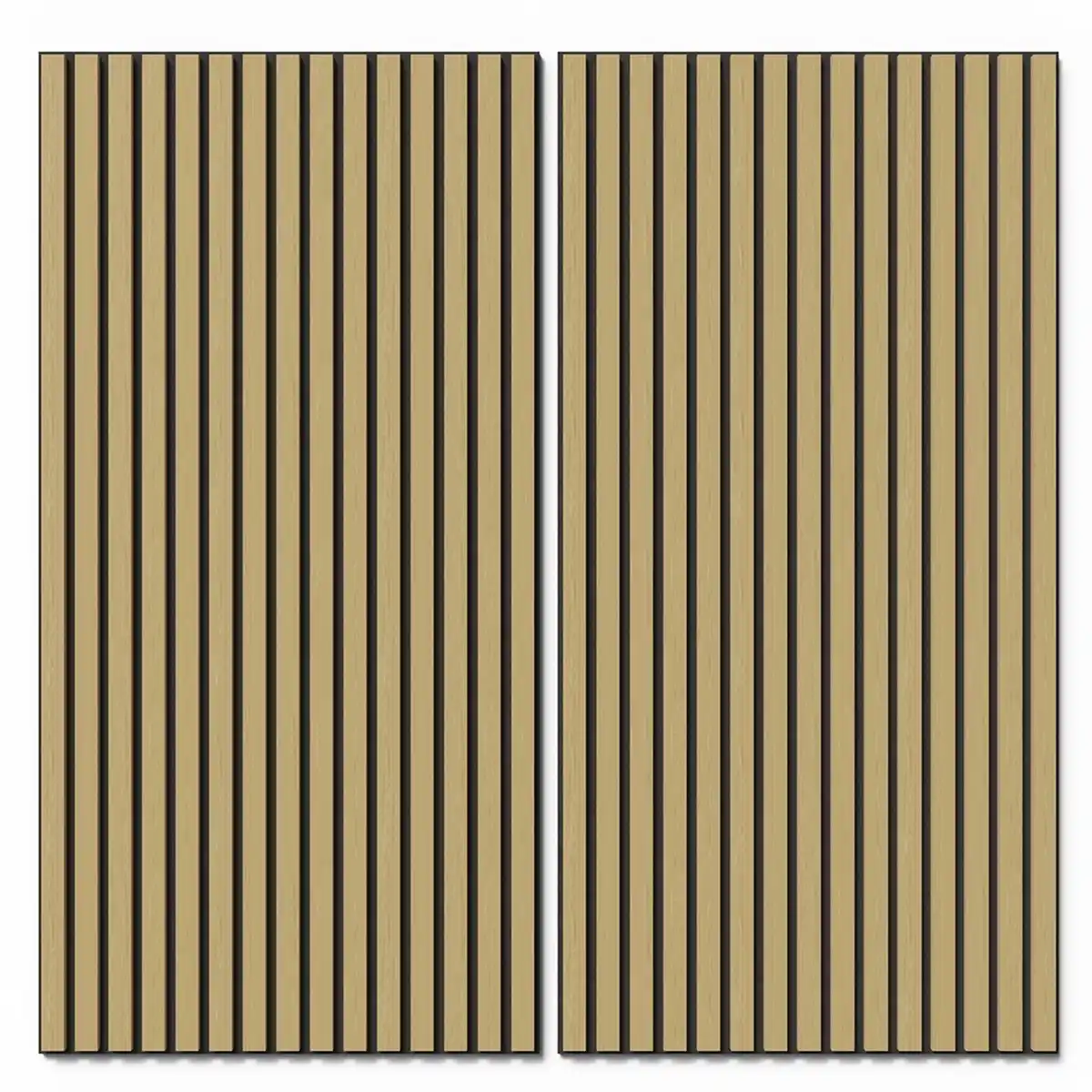 Bild 1 von Akustikpaneel Wandverkleidung Eiche MDF Natur Akustikfilz Schwarz 119,8 cm