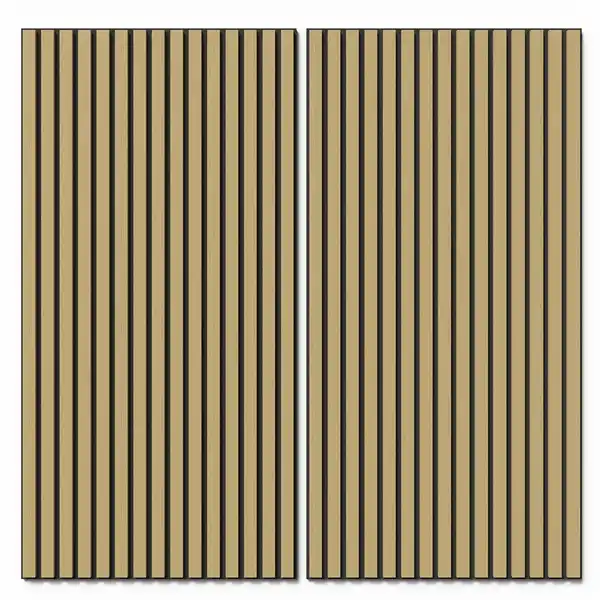 Bild 1 von Akustikpaneel Wandverkleidung Eiche MDF Natur Akustikfilz Schwarz 119,8 cm