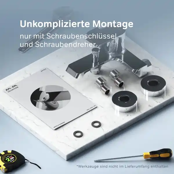 Bild 2 von AM.PM Einhebel-Wannenarmatur / Brausearmatur, Wasserhahn Bad, Wannenbatterie FNA10000 Flash Aufputz Chrom