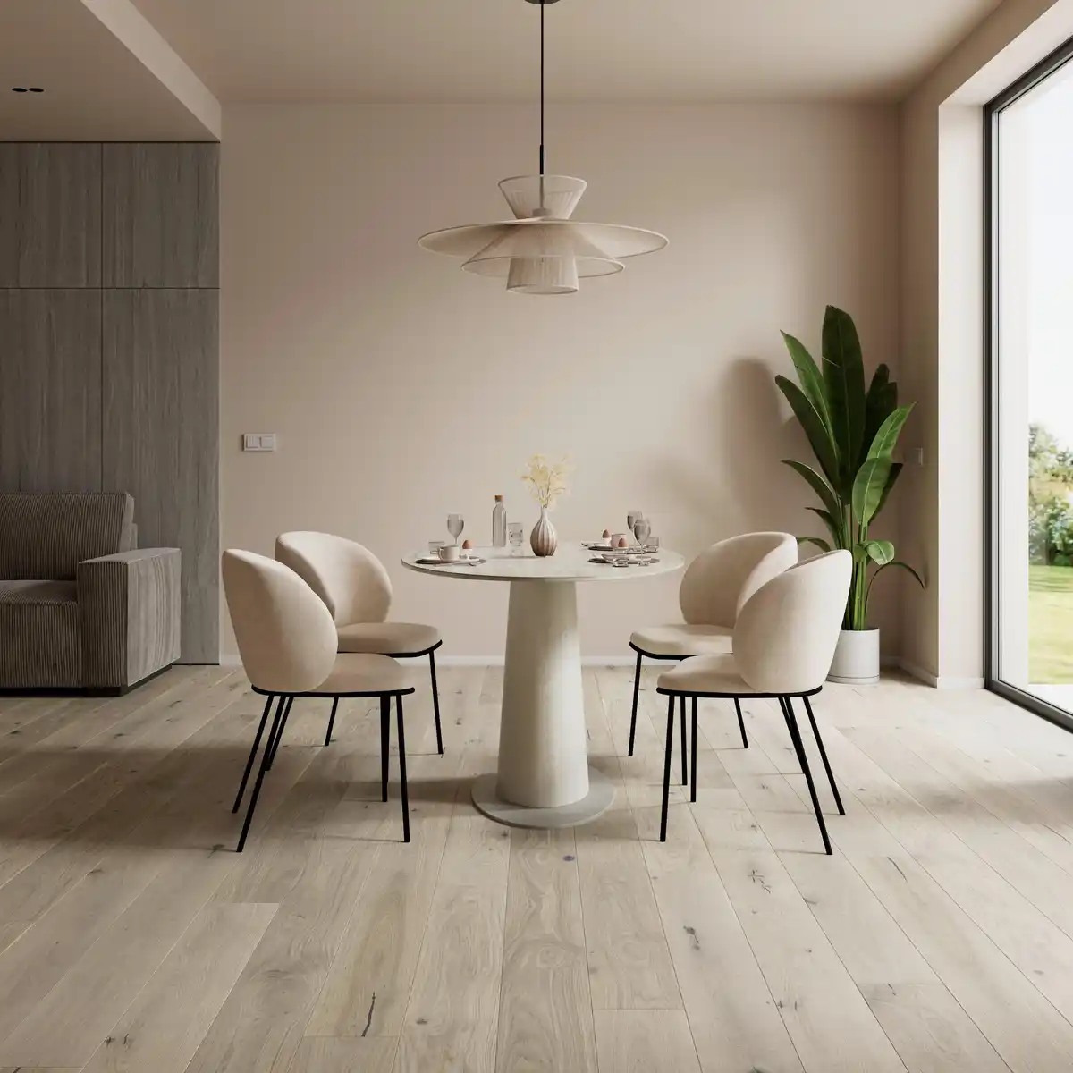 Bild 1 von Esstisch Thiago Creme MDF/Stein ca. 160x90 cm, Creme