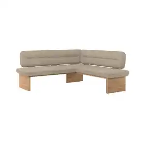 James Wood Eckbank, Beige, Holz, Textil, Eiche, Sperrholz, 192x170 cm, Esszimmer, Bänke, Eckbänke