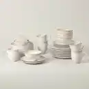 Bild 1 von Costa Nova Kombiservice Taormina, Weiß Hochglanz, Keramik, 30-teilig, 410 ml,650 ml, Handmade in Europe, lebensmittelecht, Essen & Trinken, Geschirr, Geschirr-Sets, Kombiservice