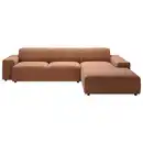 Bild 1 von Pure Home Lifestyle Ecksofa 9125, Rost, Textil, 4-Sitzer, Ottomane rechts, L-Form, 300x189 cm, Goldenes M, Made in EU, Oeko-Tex® Standard 100, DGM-Emissionslabel, seitenverkehrt erhältlich, Hocker