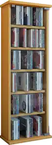 CD-Regal Vetro in Buchefarbe, B: 31 cm, Buchefarben