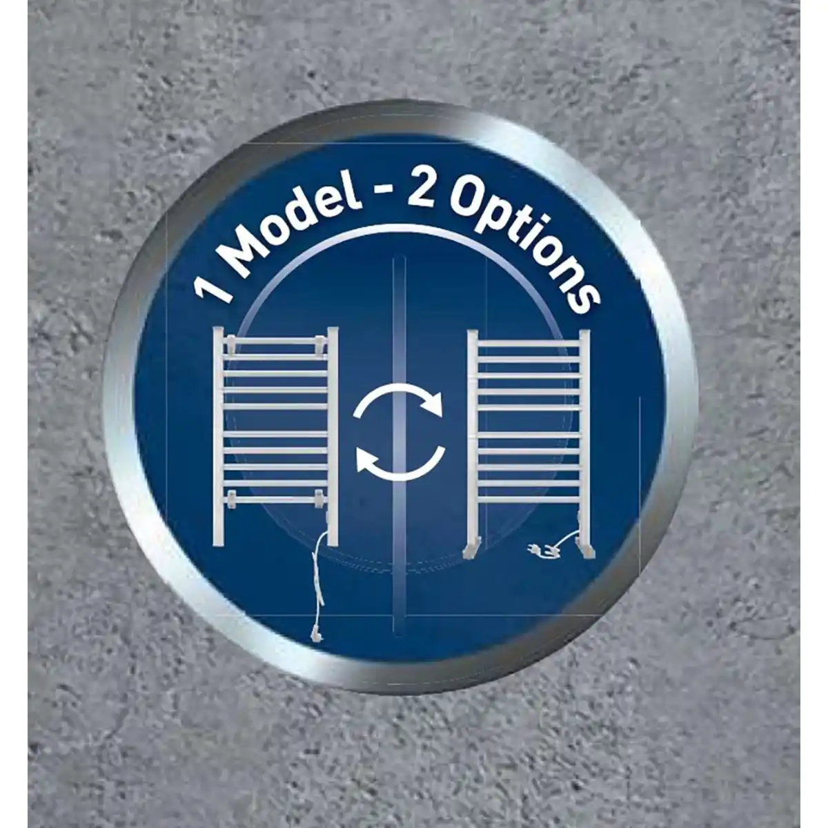 Bild 3 von Elektrischer Handtuchwärmer Olpe 150W Silber 95x53 cm