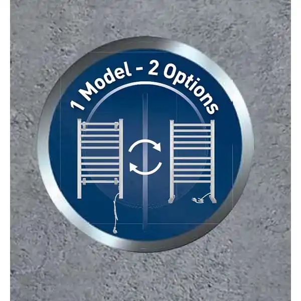 Bild 3 von Elektrischer Handtuchwärmer Olpe 150W Silber 95x53 cm