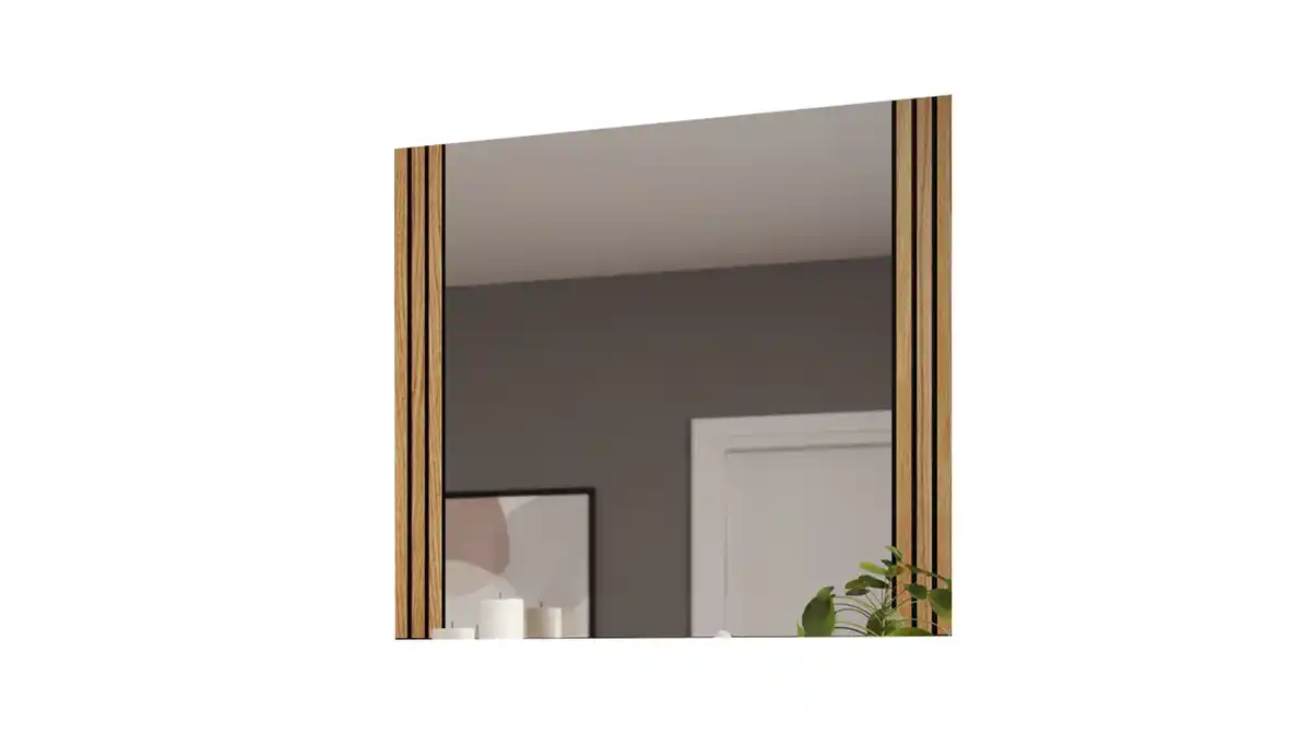 Bild 1 von Wandspiegel mit Rahmen Eiche teilmassiv geölt 82 x 80 cm - BELLA