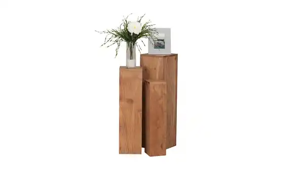 Bild 1 von Beistelltisch 3er-Set Akazie Massivholz lackiert - 25 x 25 cm - SOFIE