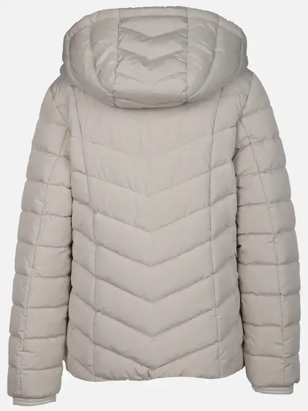 Bild 2 von Damen Steppjacke mit abnehmbarer Kapuze Beige