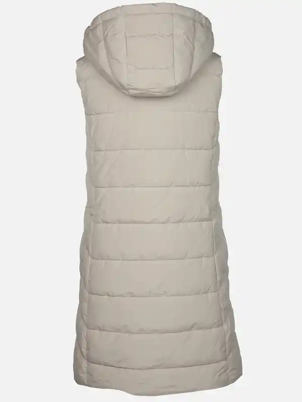 Bild 2 von Damen Steppweste in langer Form Beige