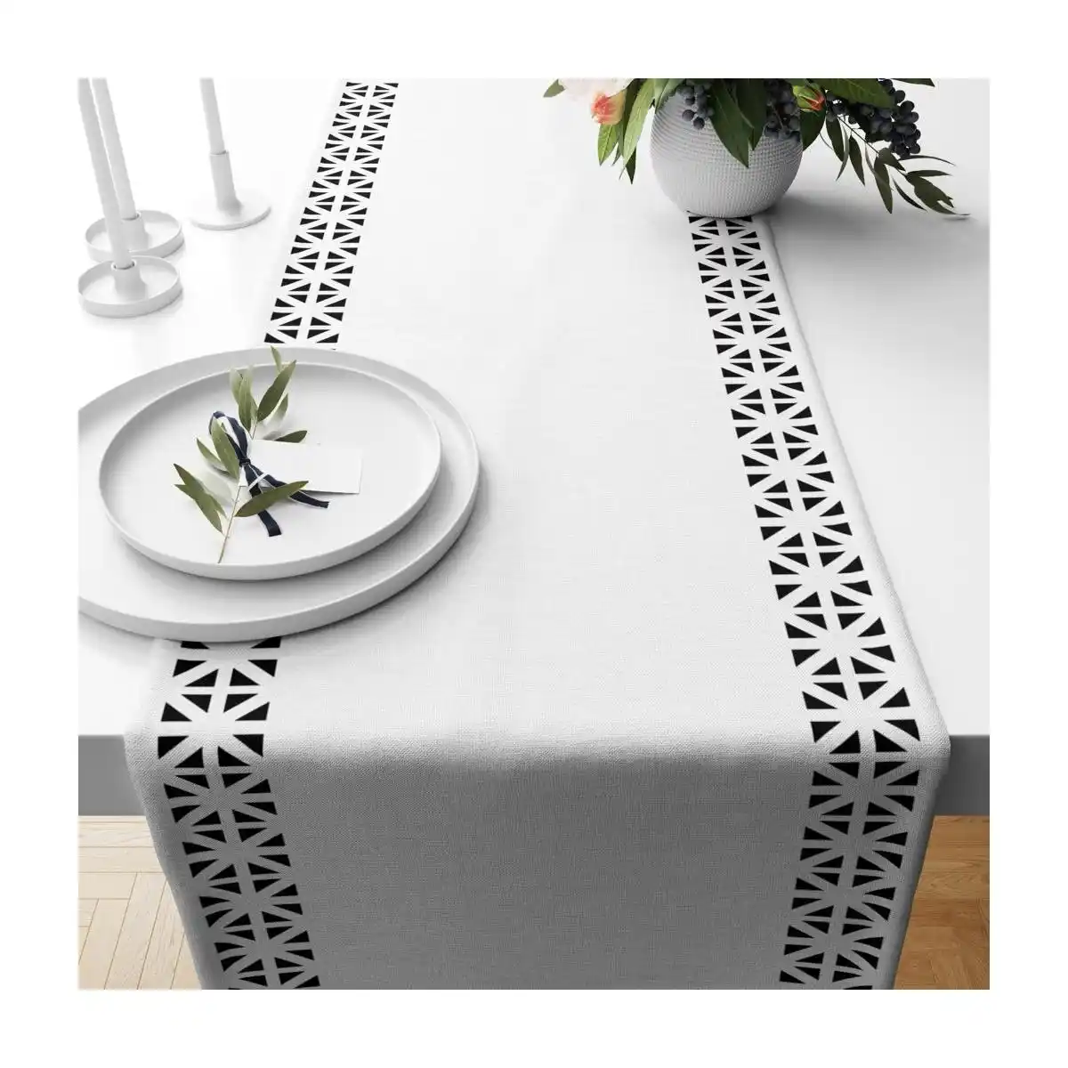 Bild 3 von Moderner Tischläufer für Haus &amp; Garten 140x40 cm
