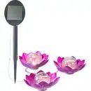 Bild 1 von LED Solar Gartenleuchten Lotusblume 3er-Set