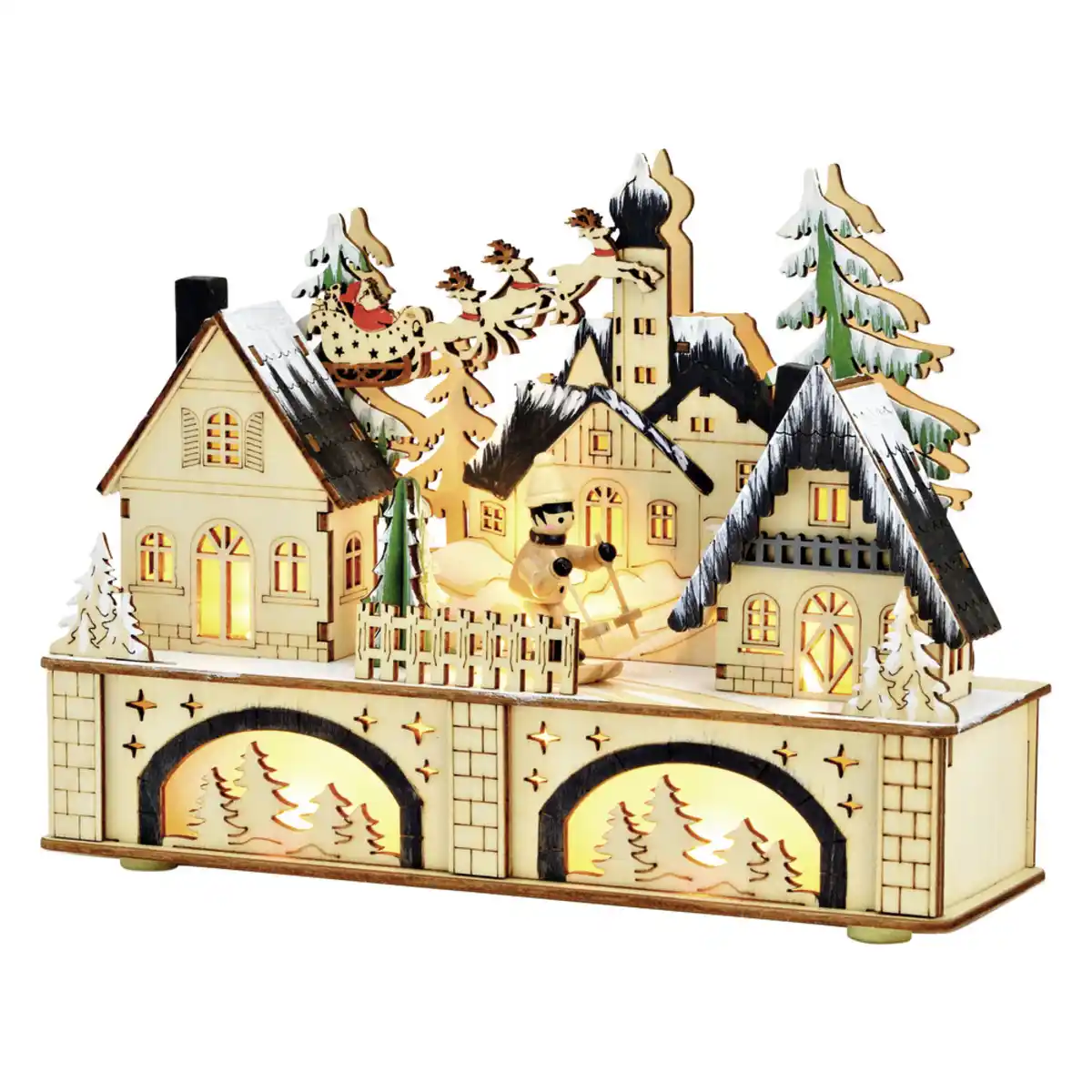 Bild 1 von Winterszene aus Holz mit LED-Beleuchtung