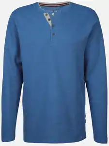 Herren Henleyshirt Blau