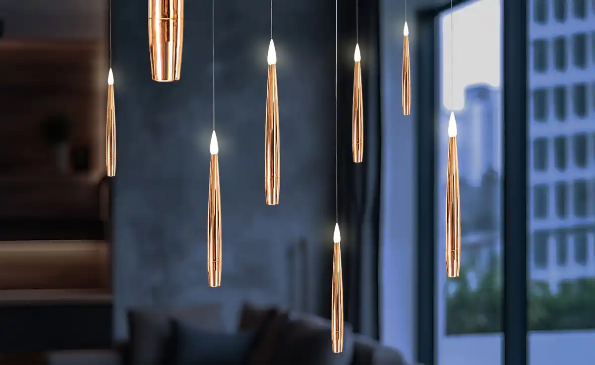 Bild 4 von Schwebende LED-Tafelkerzen 10tlg. - Rose