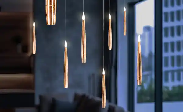 Bild 4 von Schwebende LED-Tafelkerzen 10tlg. - Rose