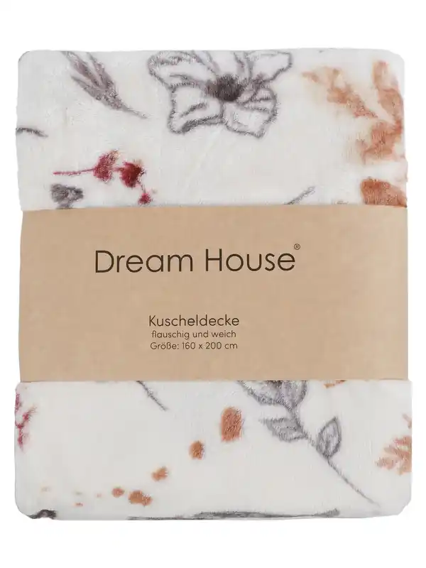 Bild 2 von Wohndecke mit schönem Motiv, 160x200cm Weiß