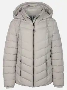 Damen Steppjacke mit abnehmbarer Kapuze Beige