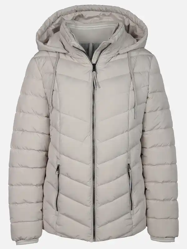 Bild 1 von Damen Steppjacke mit abnehmbarer Kapuze Beige