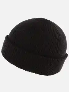 Damen Basic Beanie Schwarz