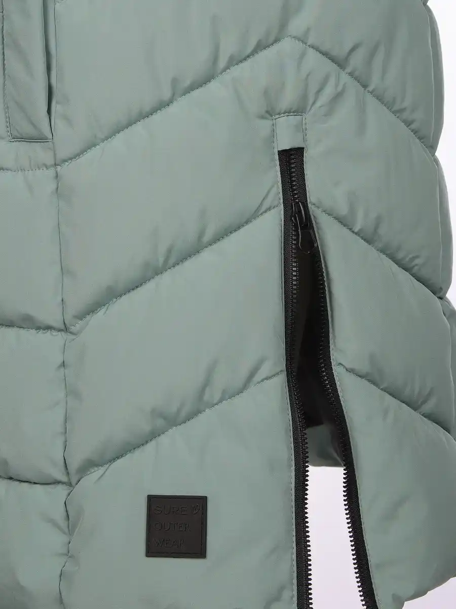 Bild 3 von Damen Steppweste in langer Form Blau