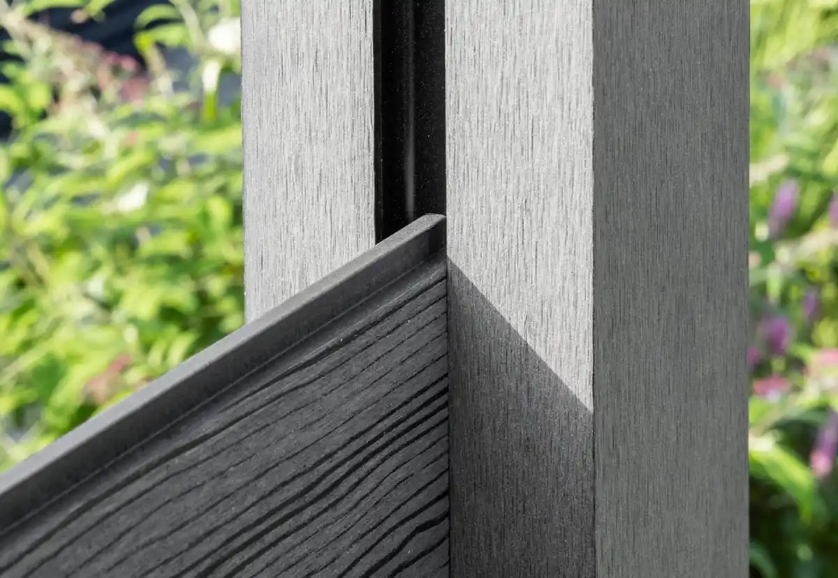 Bild 4 von WPC-Sichtschutzzaun CARACAS - 5x Element + 6x Pfosten - Grau