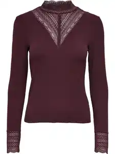 Only ONLTILDE L/S HIGH NECK Longsleeve Rot