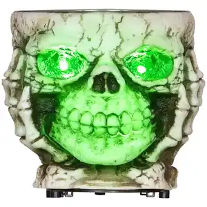 HOMCOM Halloween Skelett-Utensilien Leuchtende Augen Furchteinflößender Klang