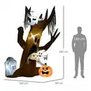Bild 4 von HOMCOM 240 cm Aufblasbarer Geisterbaum Halloween-Dekoration mit LED Beleuchtung