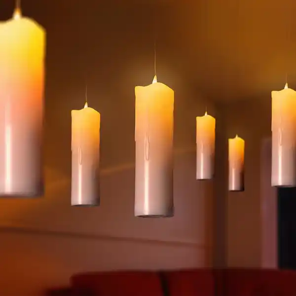 Bild 3 von Schwebende LED-Stumpenkerze 6tlg.