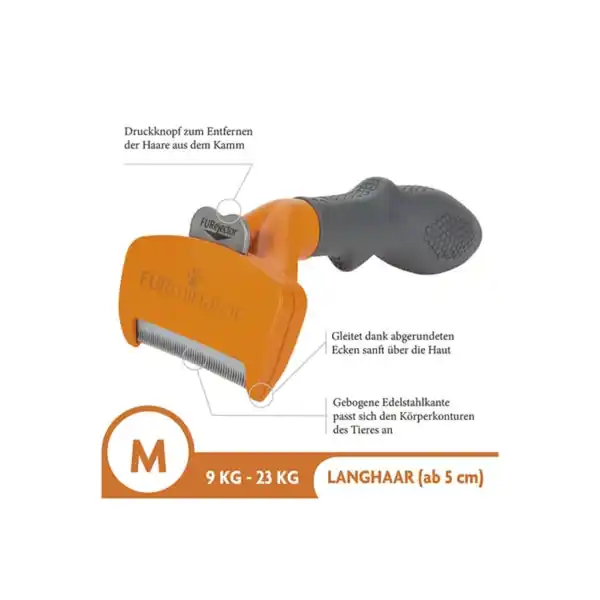 Bild 2 von FURminator Hund Langhaar Bürste für Unterwolle M Langhaar