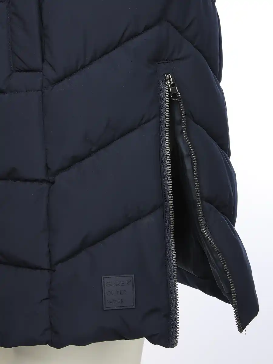 Bild 3 von Damen Steppweste in langer Form Marine